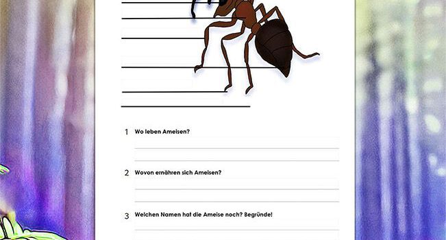 Beschrifte Ameise Beschrifte Ameise