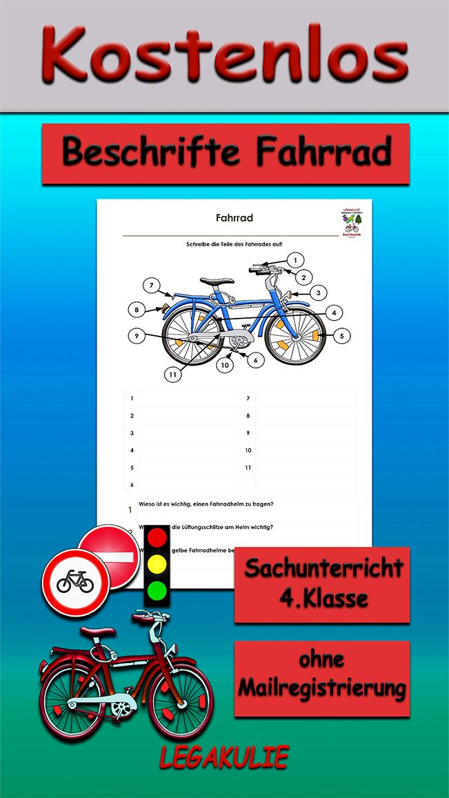 Beschrifte Fahrrad