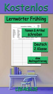 Lernwörter Frühling