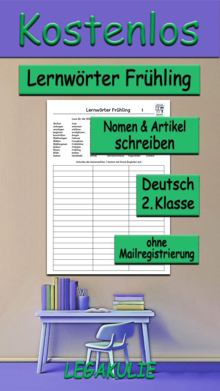 Lernwörter Frühling