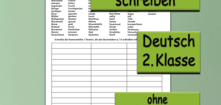 Lernwörter Obst Gemüse