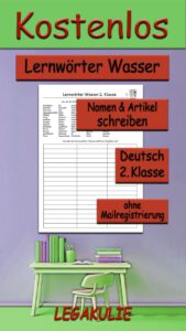 Lernwörter Wasser