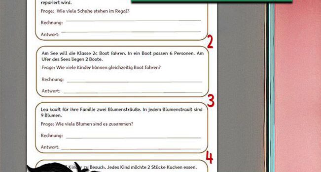 Textaufgaben 2.Klasse