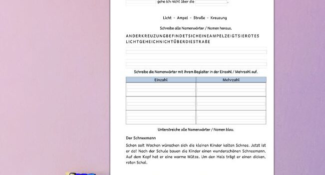 Nomen Training 2.Klasse Nomen Training 2.Klasse