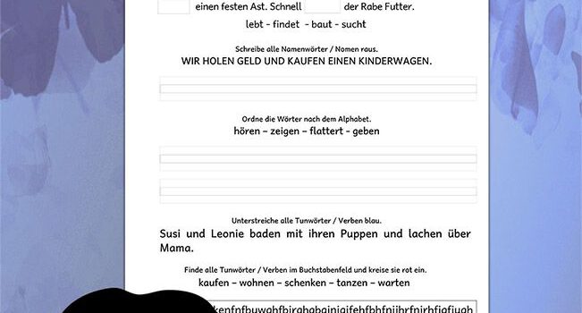 Verben Training 1.Klasse Verben Training 1.Klasse