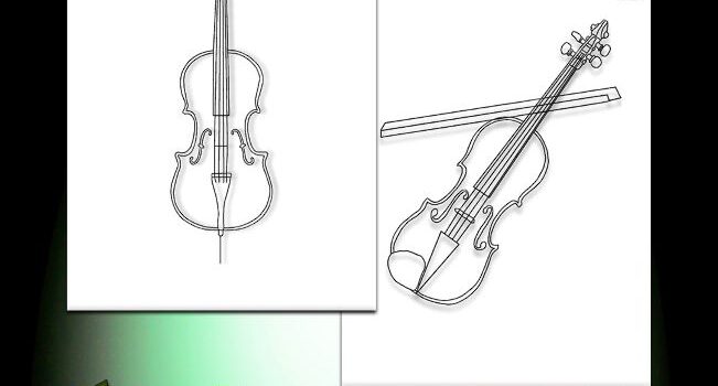 Ausmalbilder Cello Violine