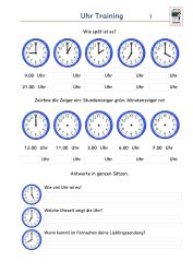Uhrzeit 1.Klasse interaktiv Legakulie