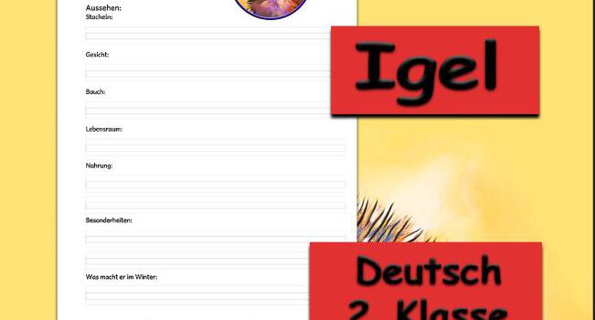 Arbeitsblatt Steckbrief Igel - Kostenloses Unterrichtsmaterial von Legakulie.info