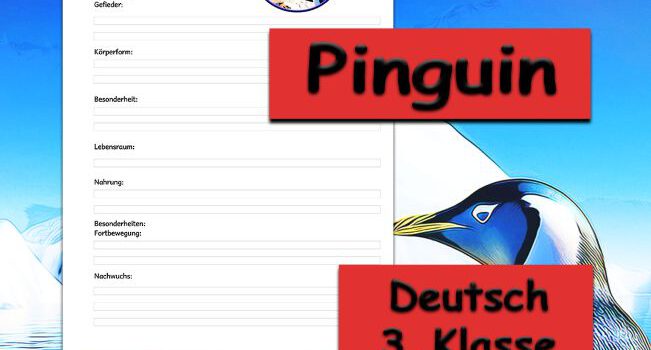 Steckbrief Pinguin Arbeitsblatt Steckbrief Pinguin - Kostenloses Unterrichtsmaterial von Legakulie.info