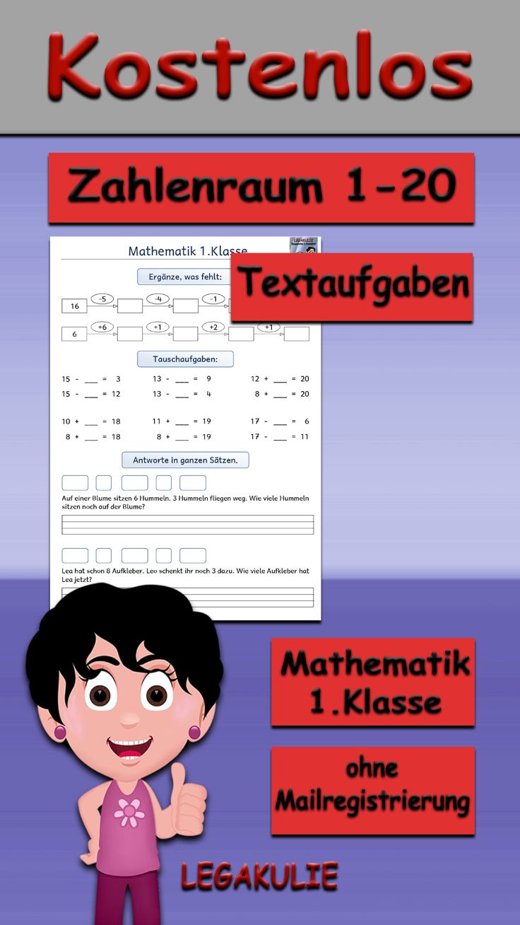 Arbeitsblatt Textaufgaben Zahlenraum 10 - Kostenloses Unterrichtsmaterial von Legakulie.info
