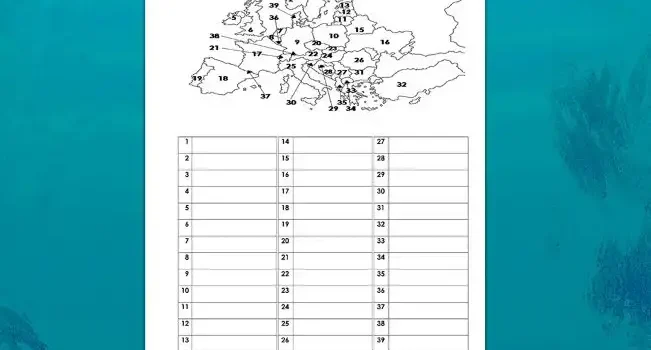 Beschrifte Europa Arbeitsblatt Beschrifte Europa - Kostenloses Unterrichtsmaterial von Legakulie.info