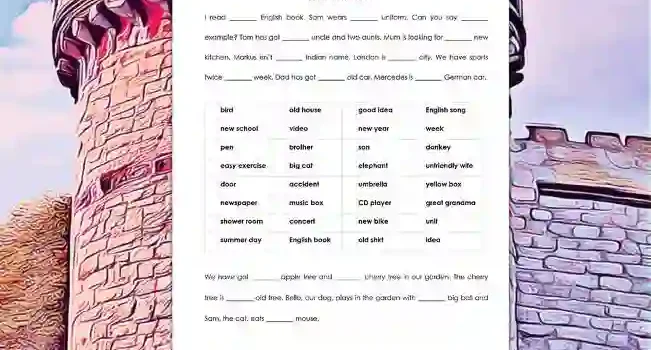 Arbeitsblatt A AN 5.Klasse Englisch - Kostenloses Unterrichtsmaterial von Legakulie.info