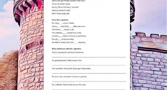 Arbeitsblatt S-Genitiv 5.Klasse Englisch - Kostenloses Unterrichtsmaterial von Legakulie.info