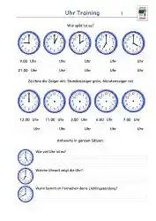 Uhr Klasse1 - Kostenlos von Legakulie.info