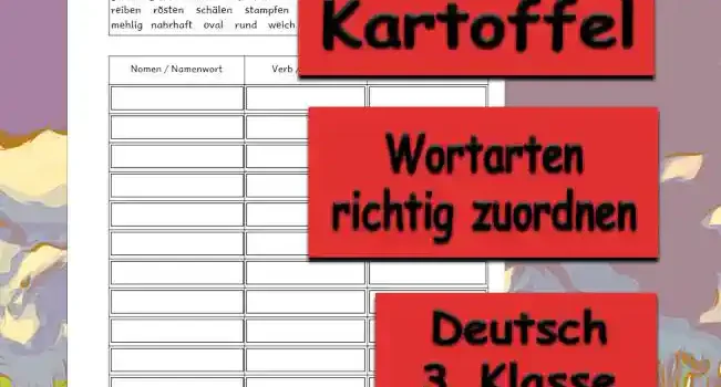 Lernwörter Kartoffel Lernwörter Kartoffel Deutsch - Kostenlos von Legakulie.info