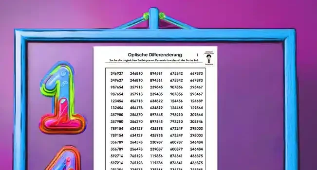 Ungleiche Zahlenpaare Optische Differenzierung ungleiche Zahlenpaare - Kostenlos von Legakulie.info