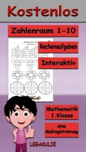 Rechenaufgaben Zahlenraum 10 Klasse 1 - Kostenloses Unterrichtsmaterial von Legakulie.info