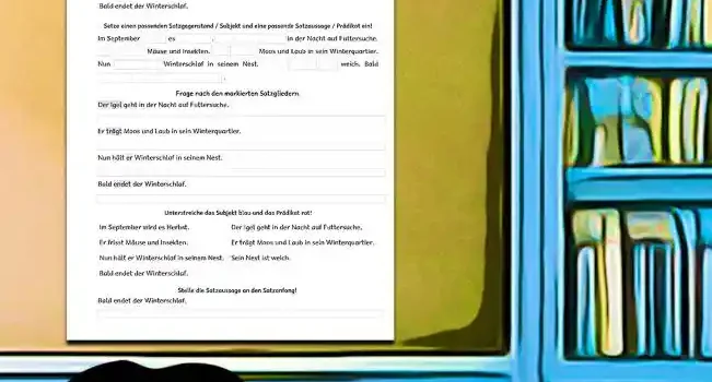 Satzglieder finden Klasse 3 Deutsch - Kostenloses Unterrichtsmaterial von Legakulie.info