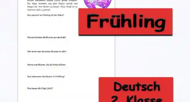 Textverständnis Frühling Textverständnis Frühling Deutsch - Kostenloses Unterrichtsmaterial von Legakulie.info