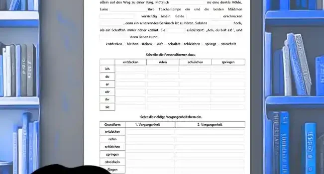 Arbeitsblatt Verben Training 4.Klasse Deutsch - Kostenloses Unterrichtsmaterial von Legakulie.info
