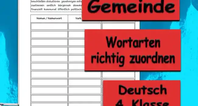Lernwörter Gemeinde 4.Klasse Deutsch - Kostenlos von Legakulie.info