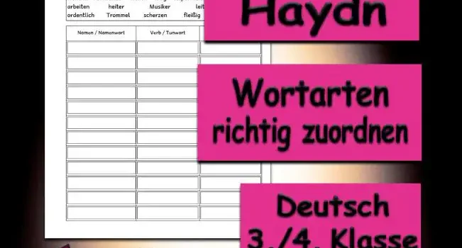 Lernwörter Haydn 3./4.Klasse Musik - Kostenlos von Legakulie.info
