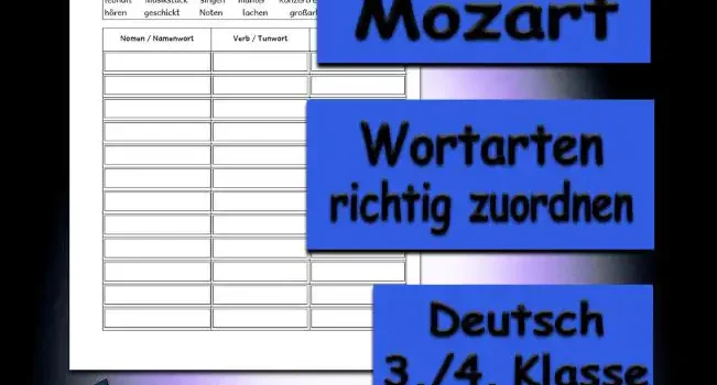 Lernwörter Mozart 3./4.Klasse Musik - Kostenlos von Legakulie.info