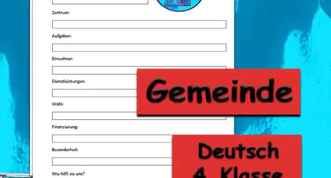 Steckbrief Gemeinde 4.Klasse Deutsch - Kostenlos von Legakulie.info
