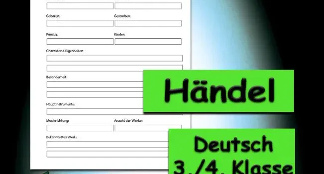Steckbrief Händel Steckbrief Händel 3./4.Klasse Musik - Kostenlos von Legakulie.info