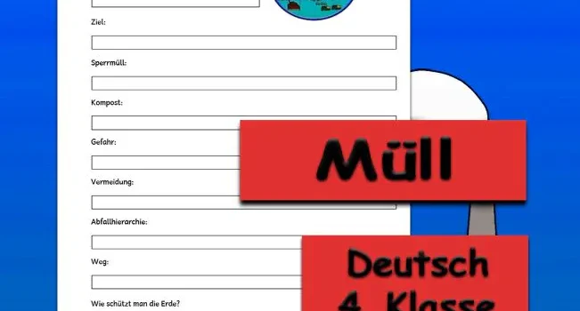 Steckbrief Müll 4.Klasse Deutsch - Kostenlos von Legakulie.info
