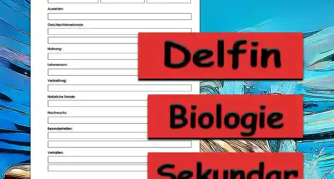 Steckbrief Delfin Steckbrief Delfin Sekundar Unterrichtsmaterial - Kostenlos von Legakulie.info