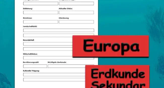 Steckbrief Europa Erdkunde - Kostenlos von Legakulie.info