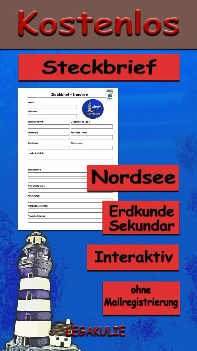 Steckbrief Nordsee Erdkunde - Kostenlos von Legakulie.info