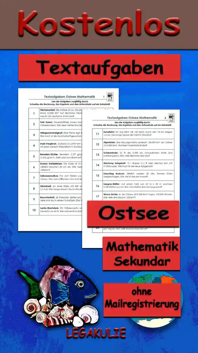 Textaufgaben Ostsee Erdkunde - Kostenlos von Legakulie.info