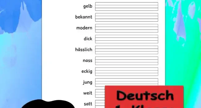 Arbeitsblatt Adjektive ordnen Klasse 1- Kostenloses Unterrichtsmaterial von Legakulie.info.