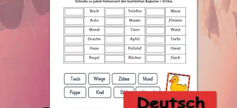 Arbeitsblatt Artikel Training B Klasse 1- Kostenloses Unterrichtsmaterial von Legakulie.info.