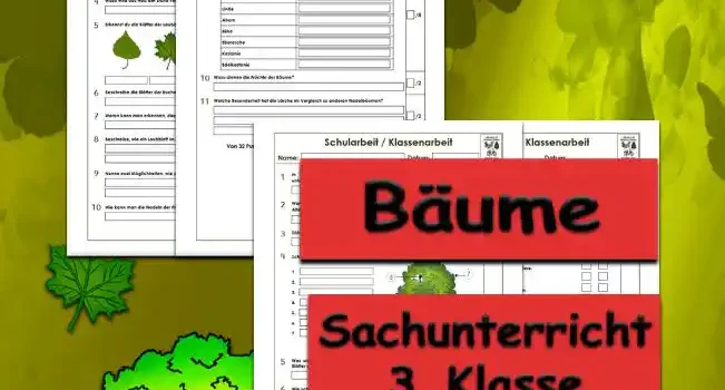 Klassenarbeit Bäume Arbeitsblatt Klassenarbeit Bäume - Kostenloses Unterrichtsmaterial von Legakulie.info.