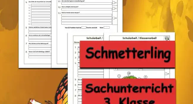 Klassenarbeit Schmetterling Arbeitsblatt Klassenarbeit Schmetterling - Kostenloses Unterrichtsmaterial von Legakulie.info.