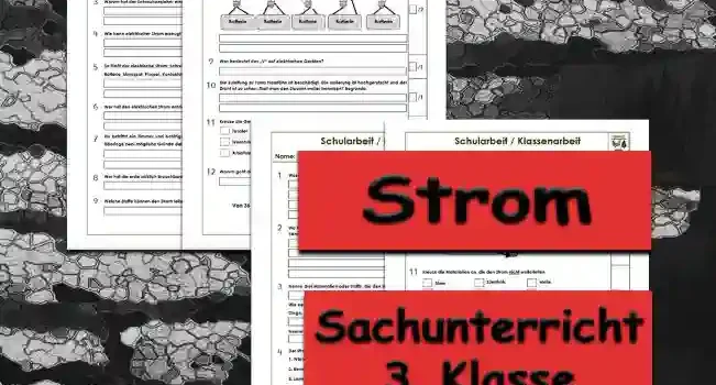 Klassenarbeit Strom Arbeitsblatt Klassenarbeit Strom - Kostenloses Unterrichtsmaterial von Legakulie.info.