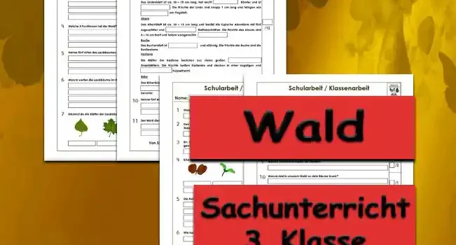 Klassenarbeit Wald Arbeitsblatt Klassenarbeit Wald - Kostenloses Unterrichtsmaterial von Legakulie.info.
