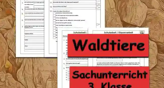 Klassenarbeit Waldtiere Arbeitsblatt Klassenarbeit Waldtiere - Kostenloses Unterrichtsmaterial von Legakulie.info.