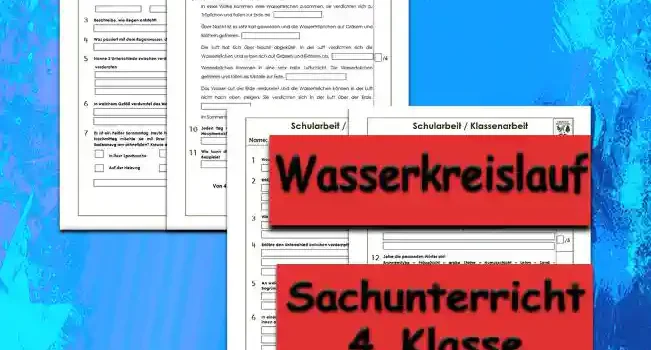 Klassenarbeit Wasserkreislauf Arbeitsblatt Klassenarbeit Wasserkreislauf - Kostenloses Unterrichtsmaterial von Legakulie.info.