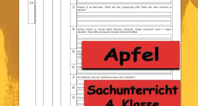 Übungsfragen Apfel Arbeitsblatt Übungsfragen Apfel - Kostenloses Unterrichtsmaterial von Legakulie.info.