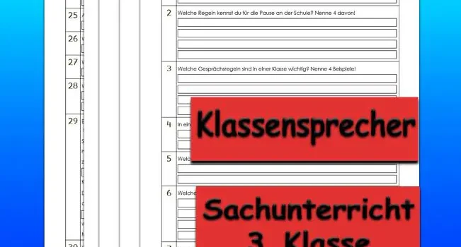 Übungsfragen Klassensprecher Arbeitsblatt Übungsfragen Klassensprecher - Kostenloses Unterrichtsmaterial von Legakulie.info.