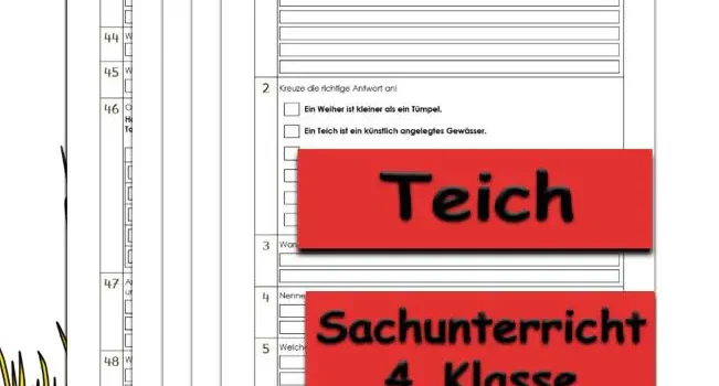 Übungsfragen Teich Arbeitsblatt Übungsfragen Teich - Kostenloses Unterrichtsmaterial von Legakulie.info.
