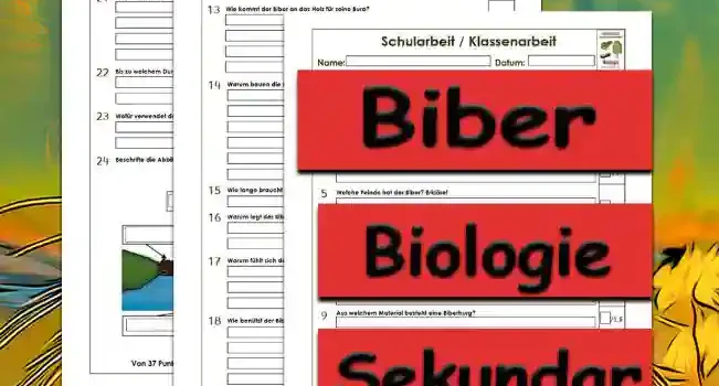 Klassenarbeit Biber Klassenarbeit Biber Unterrichtsmaterial - Kostenlos von Legakulie.info