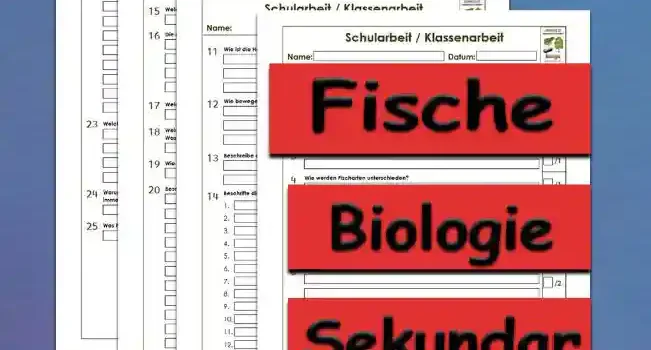Klassenarbeit Fische Klassenarbeit Fische Unterrichtsmaterial - Kostenlos von Legakulie.info