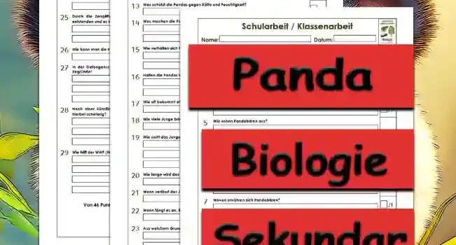 Klassenarbeit Panda Klassenarbeit Panda Unterrichtsmaterial - Kostenlos von Legakulie.info