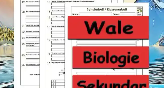 Klassenarbeit Wale Klassenarbeit Wale Unterrichtsmaterial - Kostenlos von Legakulie.info