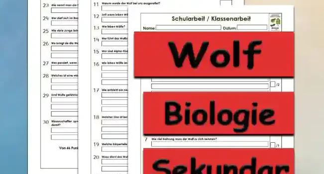 Klassenarbeit Wolf Unterrichtsmaterial - Kostenlos von Legakulie.info